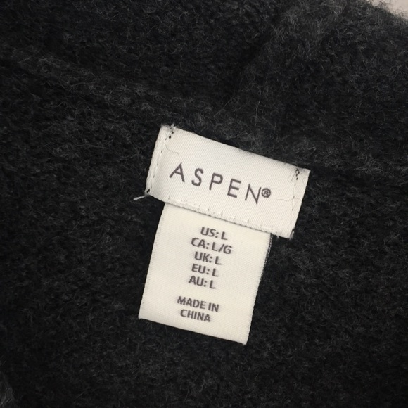 ASPEN Wool Blend Hooded Sweater Sz L - Picture 2 of 7
